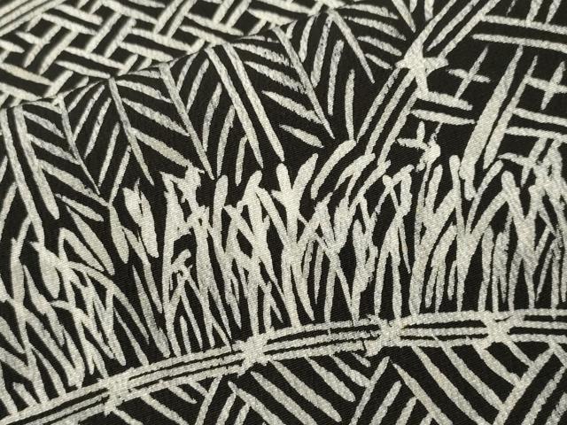 平和屋着物■上質な小紋 籬草木文 黒地 正絹 逸品 CABI7828ev