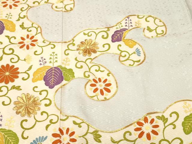 平和屋着物■豪華色留袖 駒刺繍 立波花唐草文 金彩 正絹 逸品 CABI7835ev