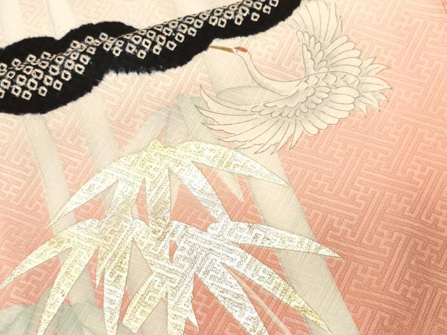 平和屋着物■豪華振袖 絞り 飛鶴松竹梅 花蝶丸文 暈し染め 金彩 正絹 逸品 CABI7854ev