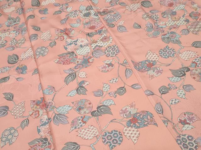 平和屋着物■上質な小紋 地紋起こし 吉祥枝花文 正絹 逸品 CABI7855ev