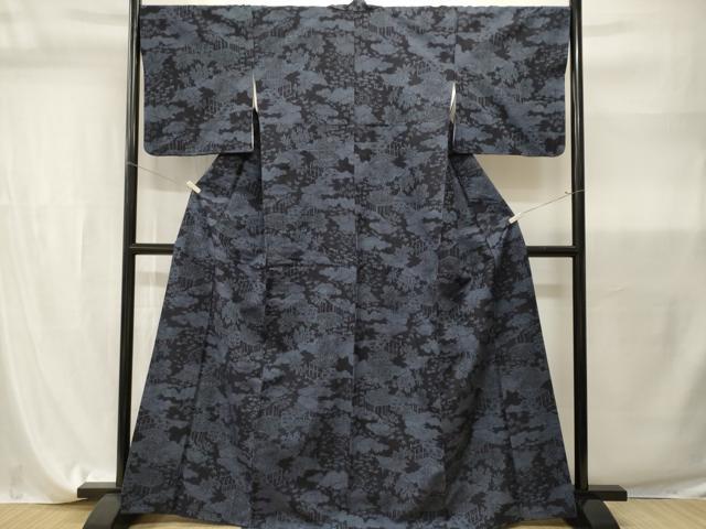 平和屋着物■上質な紬 雲取り樹林文 正絹 逸品 CABI7856ev