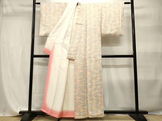 平和屋着物■上質な小紋 瓦文 正絹 逸品 CABI7859ev