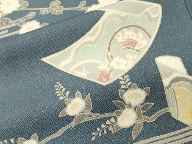 平和屋着物■訪問着 枝梅松短冊花蝶文 正絹 逸品 CABI7869ev