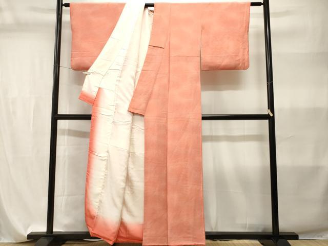 平和屋着物■上質な小紋 作家物 霞文 暈し染め 鬼しぼ縮緬 正絹 逸品 CABI7875ev