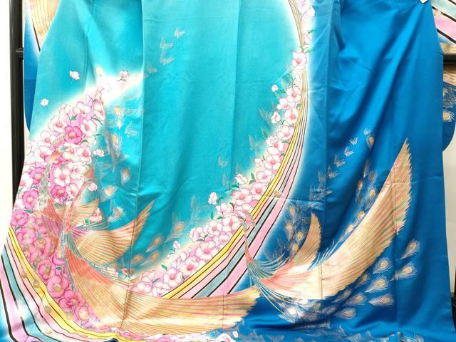 平和屋着物■豪華振袖 駒刺繍 草花文 暈し染め 金彩 正絹 逸品 CABI7887ev