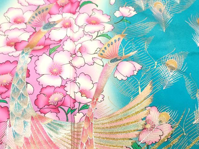 平和屋着物■豪華振袖 駒刺繍 草花文 暈し染め 金彩 正絹 逸品 CABI7887ev