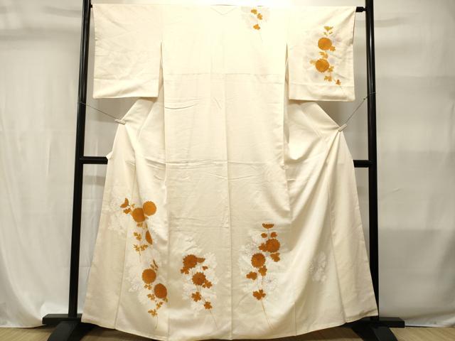 平和屋着物■訪問着 枝菊文 金銀彩 大丸扱い 正絹 逸品 CABI7890ev