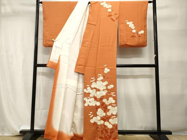 平和屋着物■訪問着 駒刺繍 枝菊文 金彩 正絹 逸品 CABI7900ev
