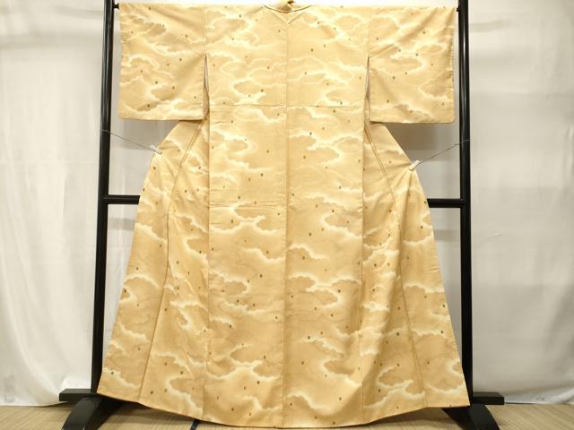 平和屋着物■小紋 雲取り青海波文 暈し染め 洗える着物 CABI7908ev