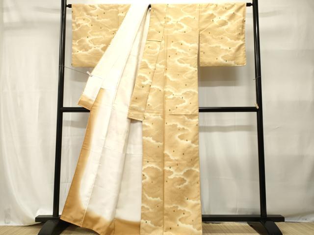 平和屋着物■小紋 雲取り青海波文 暈し染め 洗える着物 CABI7908ev