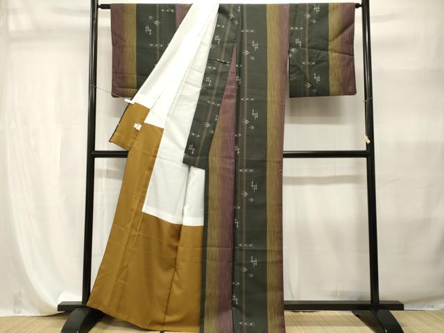 平和屋着物■小紋 琉球絣文様 洗える着物 CABI7912ev