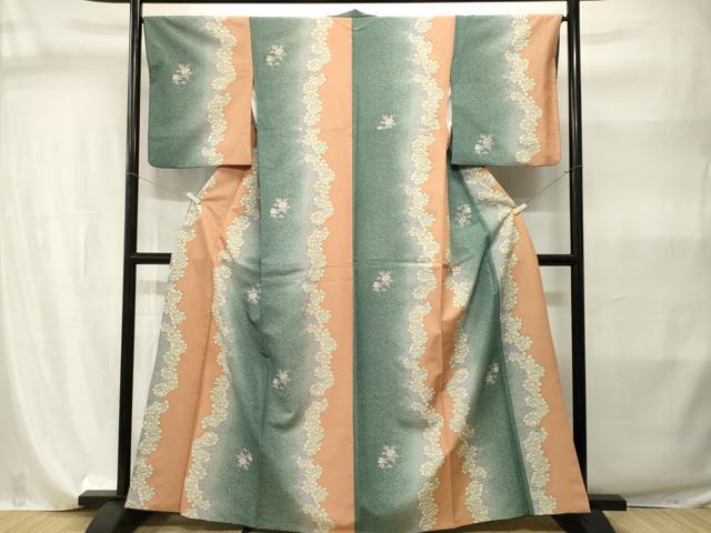 平和屋着物■小紋 草花間道 暈し染め 洗える着物 CABI7917ev