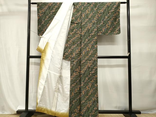 平和屋着物■小紋 枝梅文 暈し染め 洗える着物 CABI7919ev