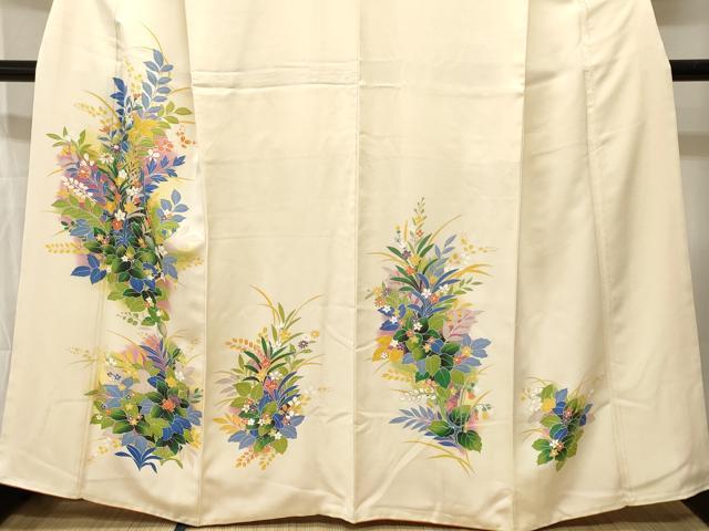 平和屋着物■訪問着 草花文 暈し染め 正絹 逸品 CABI7931ev