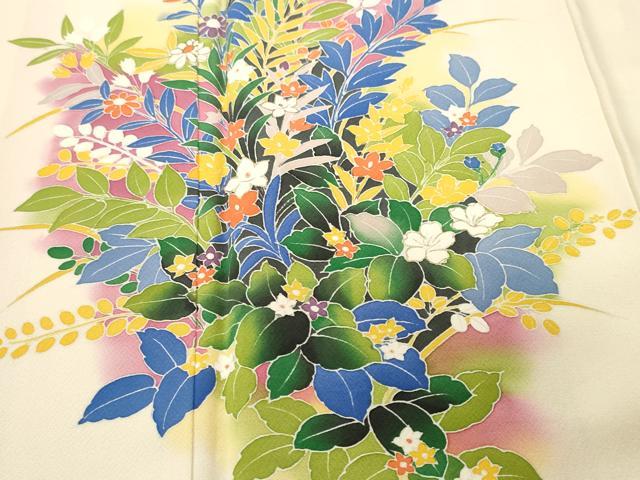 平和屋着物■訪問着 草花文 暈し染め 正絹 逸品 CABI7931ev