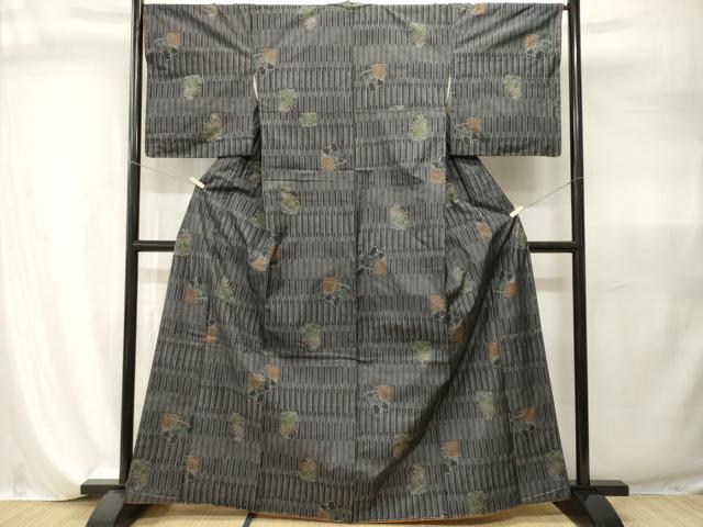 平和屋着物■本場大島紬 7マルキ 人物文 正絹 逸品 CABI7944ev
