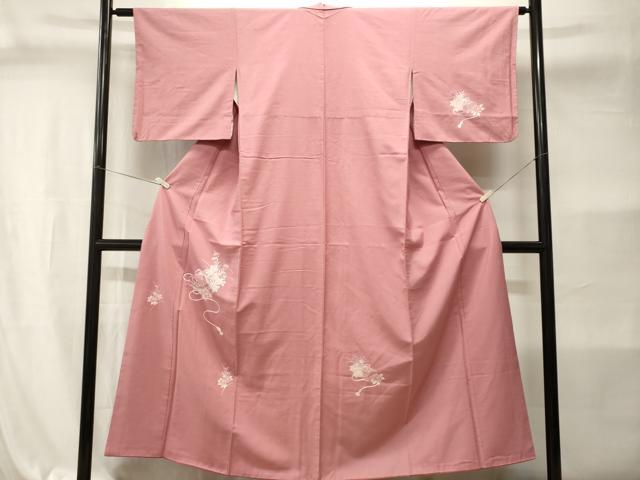 平和屋着物■訪問着 紬地 刺繍 文箱草花文 やまと誂製 正絹 逸品 CABI7965ev