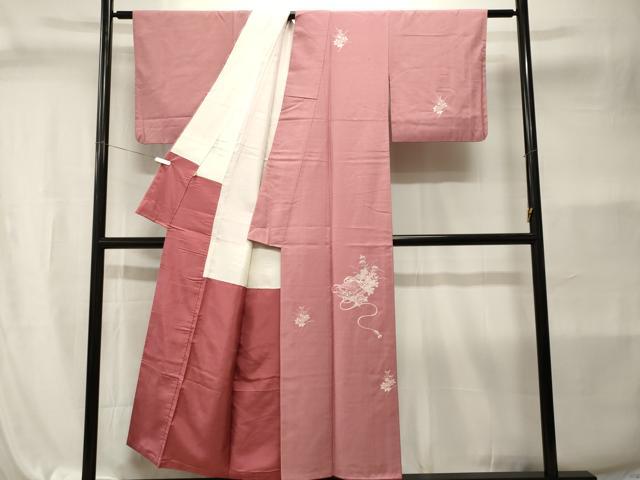 平和屋着物■訪問着 紬地 刺繍 文箱草花文 やまと誂製 正絹 逸品 CABI7965ev