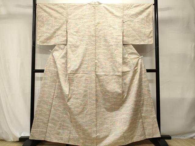 平和屋着物■上質な紬 幾何学文 正絹 逸品 CABI7969ev