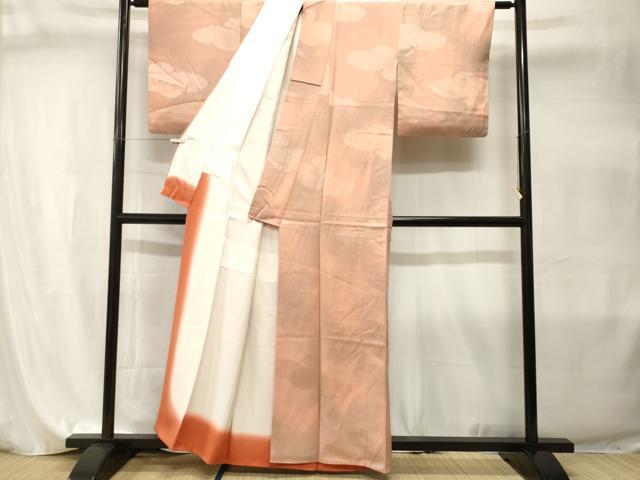 平和屋着物■江戸小紋 鮫小紋柄 暈し染め 正絹 逸品 CABI7971ev
