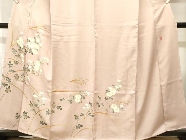 平和屋着物■本加賀友禅作家 南克治 訪問着 芒 枝菊文 正絹 逸品 CABI7975ev