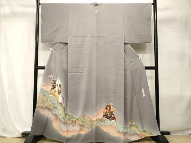 平和屋着物■豪華色留袖 作家物 薫染織 能 道長扇面花文 暈し染め 金彩 正絹 逸品 CABI7979ev