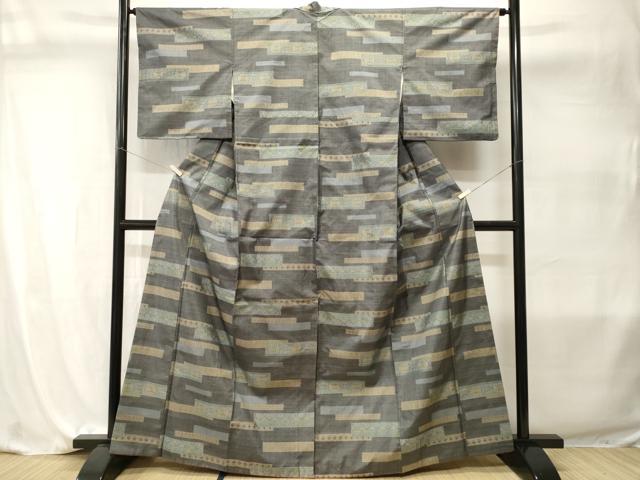 平和屋着物■本場大島紬 7マルキ 横段花文 正絹 逸品 CABI7980ev