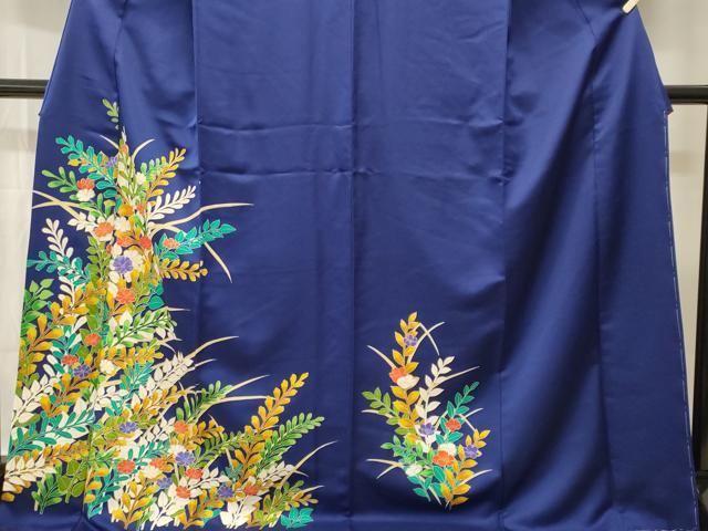 平和屋着物■訪問着 刺繍 草花文 金彩 正絹 逸品 CABI7982ev