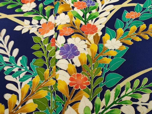 平和屋着物■訪問着 刺繍 草花文 金彩 正絹 逸品 CABI7982ev