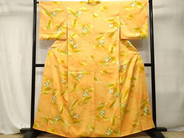平和屋着物■上質な小紋 草花文 正絹 逸品 CABI7988ev