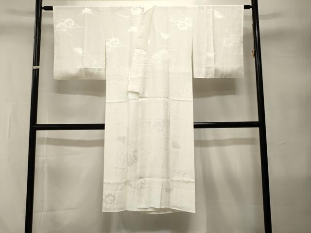 平和屋着物■長襦袢 袷 芝草雪輪花地紋 白色 さが美扱い 正絹 逸品 CABI8012ev