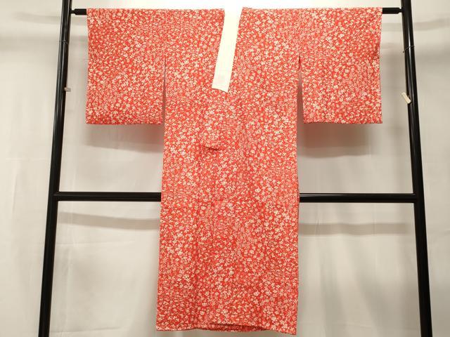 平和屋着物■長襦袢 無双仕立て 花唐草文 正絹 逸品 CABI8018ev