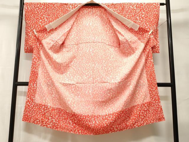 平和屋着物■長襦袢 無双仕立て 花唐草文 正絹 逸品 CABI8018ev