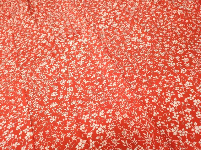 平和屋着物■長襦袢 無双仕立て 花唐草文 正絹 逸品 CABI8018ev