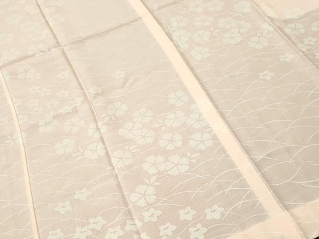 平和屋着物■長襦袢 単衣 芝草花文 正絹 逸品 CABI8019ev