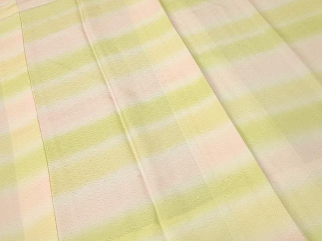平和屋着物■長襦袢 袷 青海波地紋 横段文 暈し染め 正絹 逸品 CABI8020ev