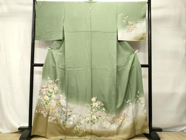 平和屋着物■訪問着 枝花文 暈し染め 金彩 さが美扱い 正絹 逸品 CABI8024ev