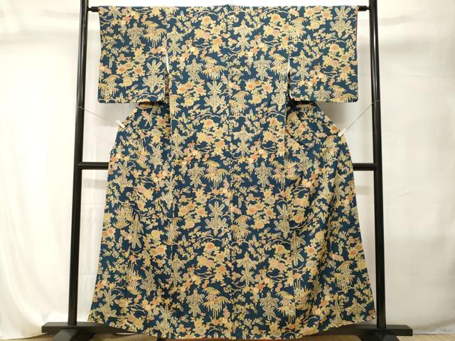 平和屋着物■上質な小紋 松竹梅花文 正絹 逸品 CABI8026ev