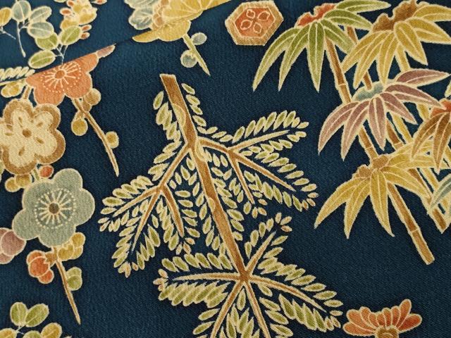 平和屋着物■上質な小紋 松竹梅花文 正絹 逸品 CABI8026ev