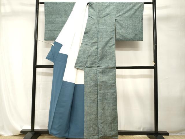 平和屋着物■上質な紬 幾何学文 正絹 逸品 CABI8028ev