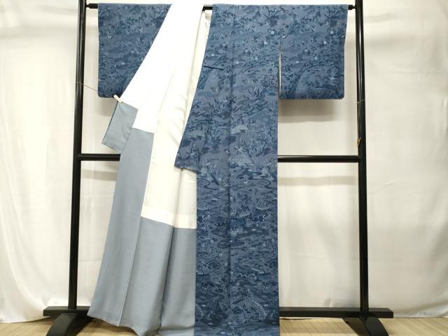 平和屋着物●前田仁仙 仁仙更紗 訪問着 枝花文 正絹 逸品 CABI8029ev