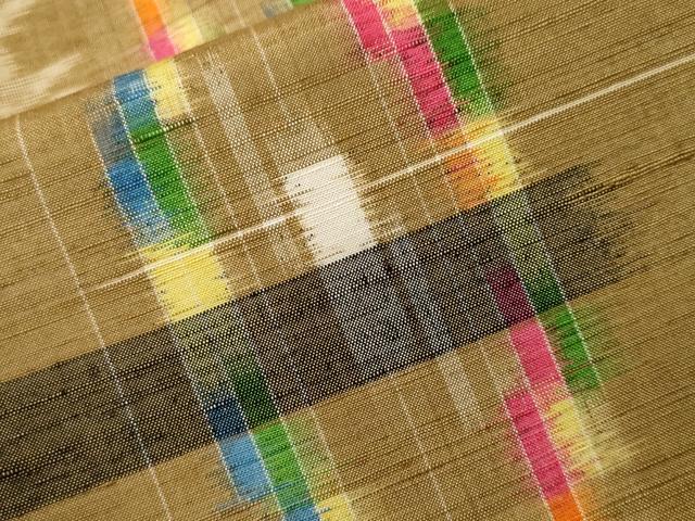 平和屋着物■上質な紬 絵絣間道 正絹 逸品 CABI8031ev