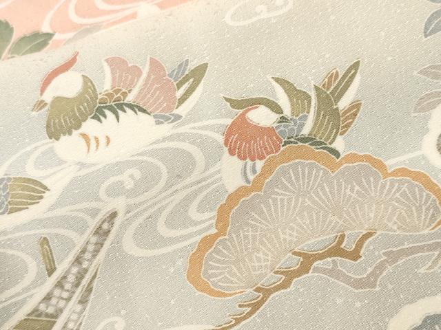 平和屋着物■訪問着 露芝鴛鴦松花文 暈し染め 正絹 逸品 CABI8032ev