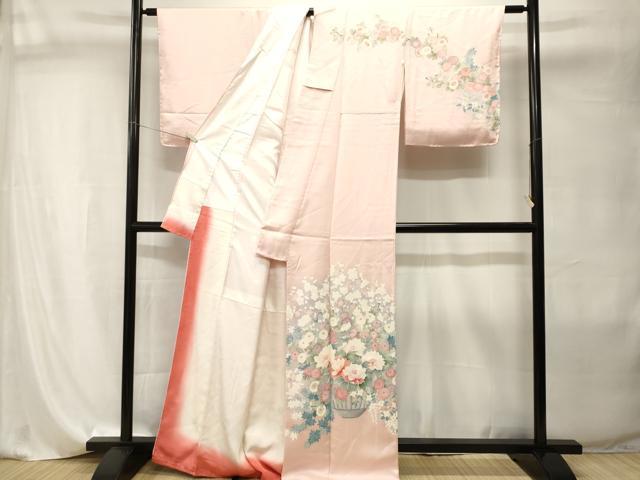 平和屋着物■訪問着 花籠文 暈し染め 正絹 逸品 CABI8033ev