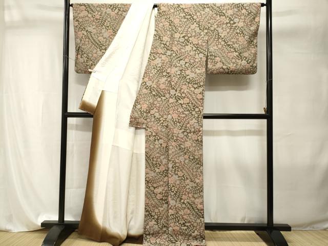 平和屋着物■上質な小紋 絞り 辻が花 暈し染め 正絹 逸品 CABI8036ev