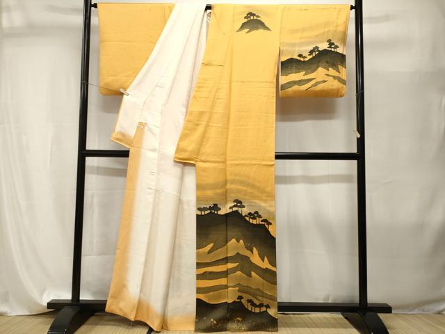 平和屋着物■訪問着 遠山樹林文 暈し染め 正絹 逸品 CABI8039ev