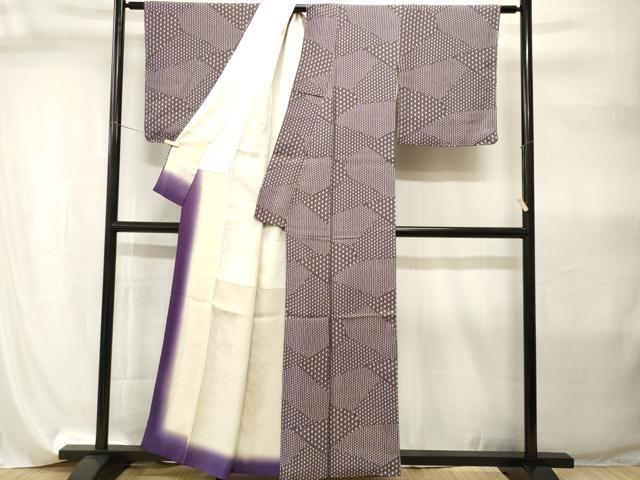 平和屋着物■上質な小紋 切嵌麻の葉文 正絹 逸品 CABI8042ev