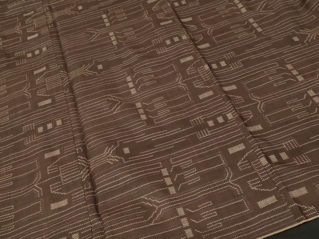 平和屋着物■本場大島紬 7マルキ 幾何学文 高島屋扱い 正絹 逸品 CABI8053ev