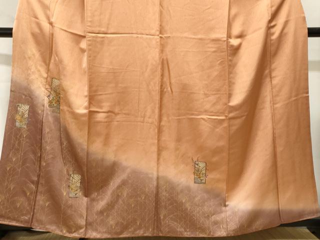 平和屋着物■中国三大刺繍 スワトウ刺繍 総刺繍 訪問着 芒短冊花文 暈し染め 金彩 正絹 逸品 CABI8054ev