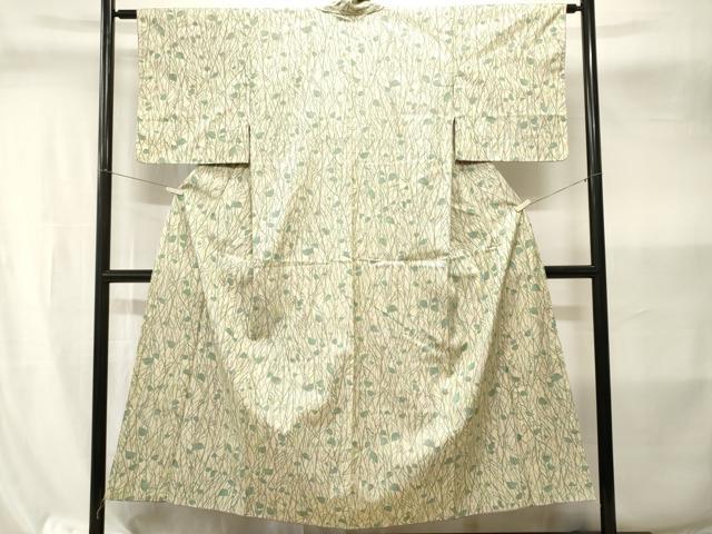平和屋着物■上質な紬 草木文 正絹 逸品 CABI8059ev